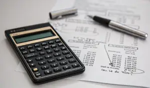 Stack of papers and documents for an auto accident insurance claim